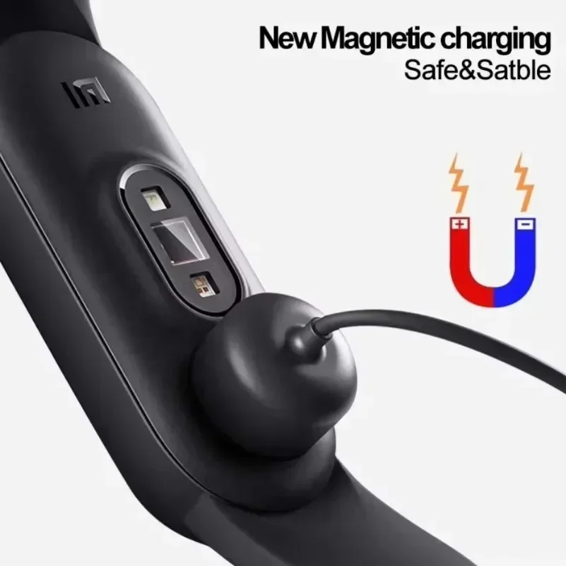 USB Magnetic Charger Cable for Smart Band Fitness Tracker Replacement 2 Pin Pogo Cord Portable Black 1 Meter Safety