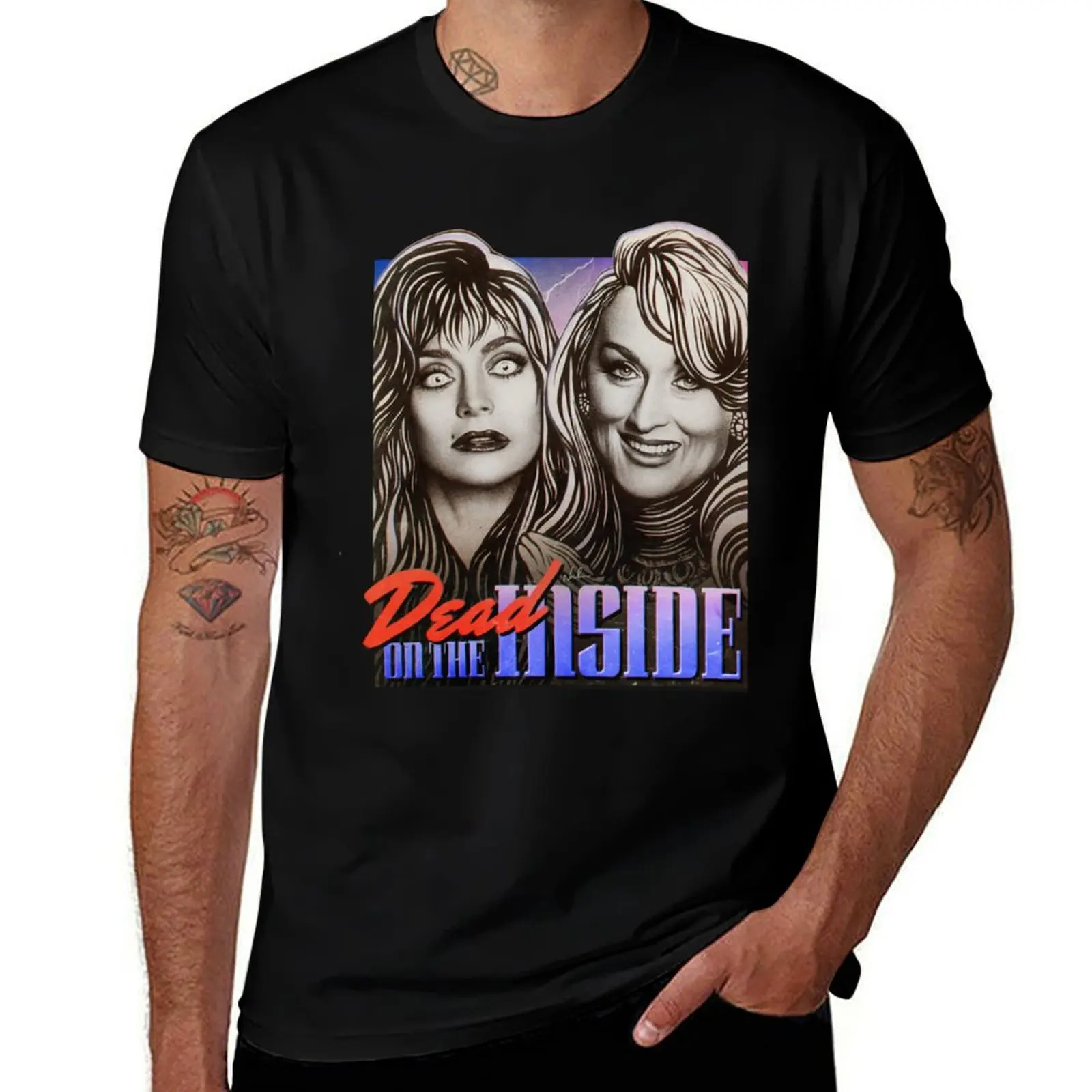 Dead On The Inside woman retro T-Shirt Gym Wear Breathable Short Sleeve Tee T-Shirt