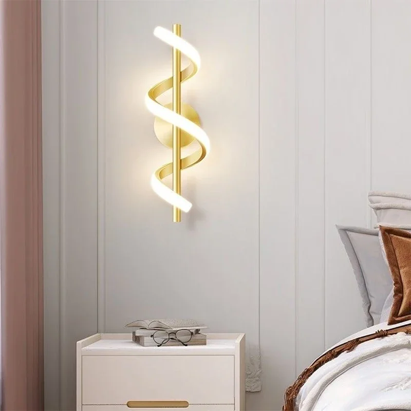 Modern Creative LED Pendant Light For Bedroom Bedside Indoor Hanging Lighting Fixture Gold Black Decorative Lamp Luminaire