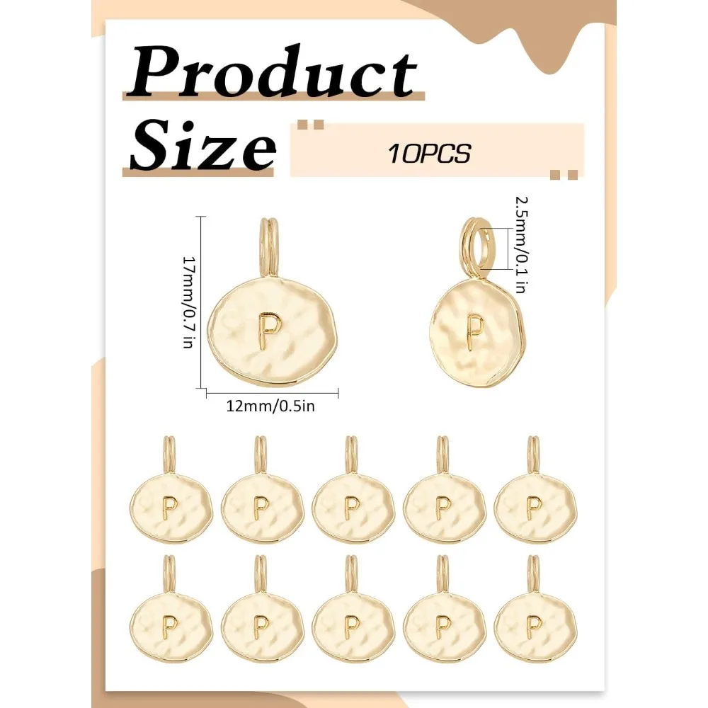 10 قطعة حرف P سحر اليدوية قلادة بحرف رسالة سحر للمجوهرات اليدوية صنع توريد الهدايا DIY بها بنفسك صنع قلادة