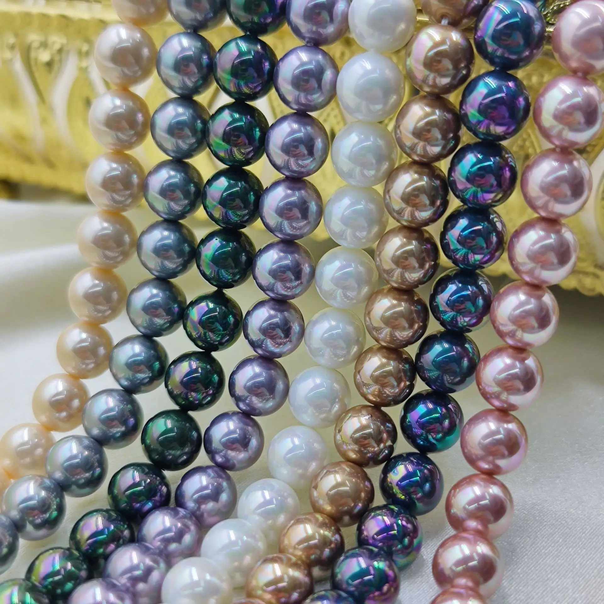 High Gloss Pearl Coating, High Gloss Pearl Round Beads, Scattered Beads DIY Handmade Necklace, Bracelet Bead Accessories