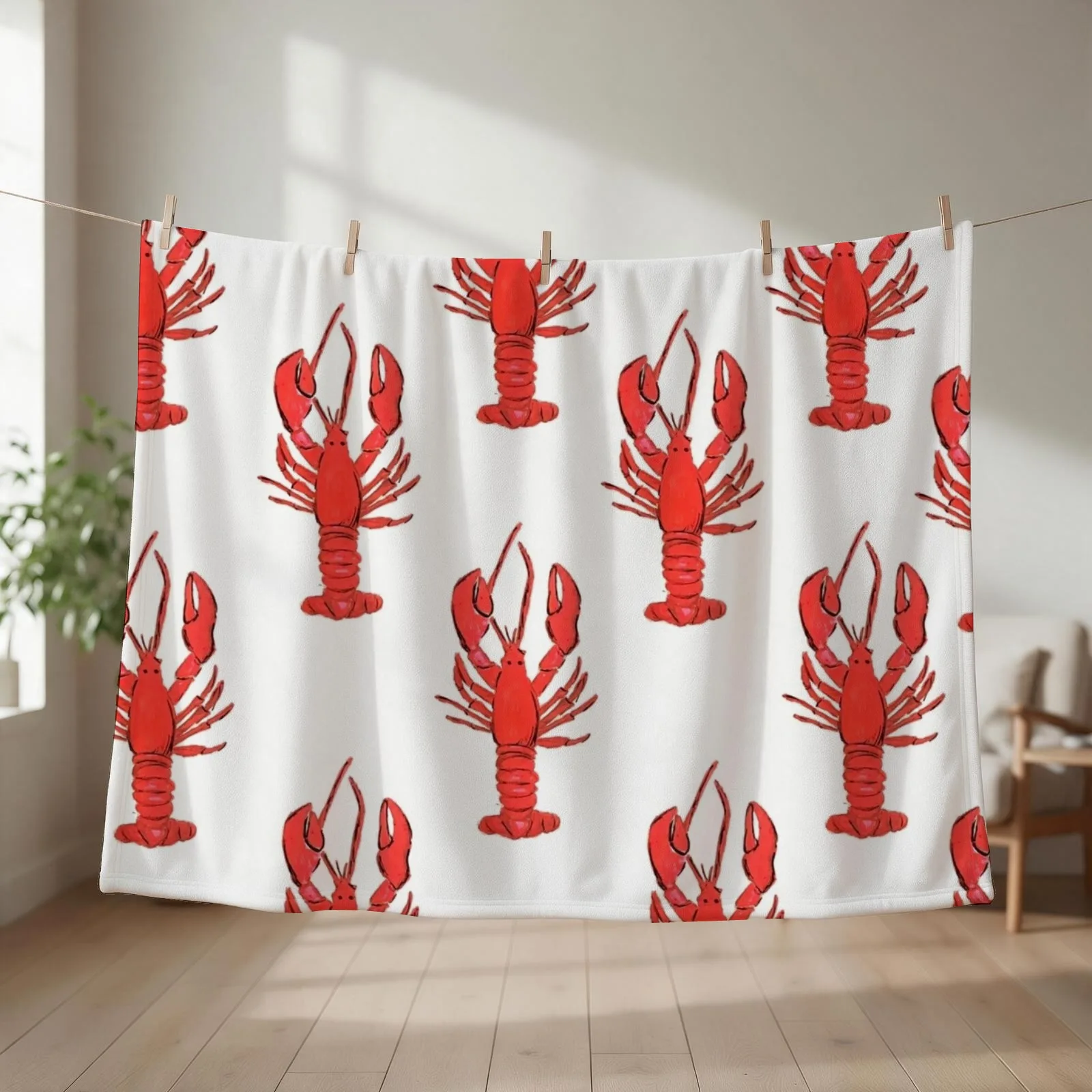 Lobsters Throw Blanket Moving Soft Luxury Brand Blankets For Sofas Blankets