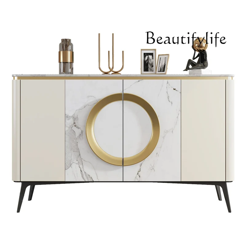 

Italian minimalist foyer porch cabinet modern minimalist marble restaurant side cabinet meal preparation high cabinet entry