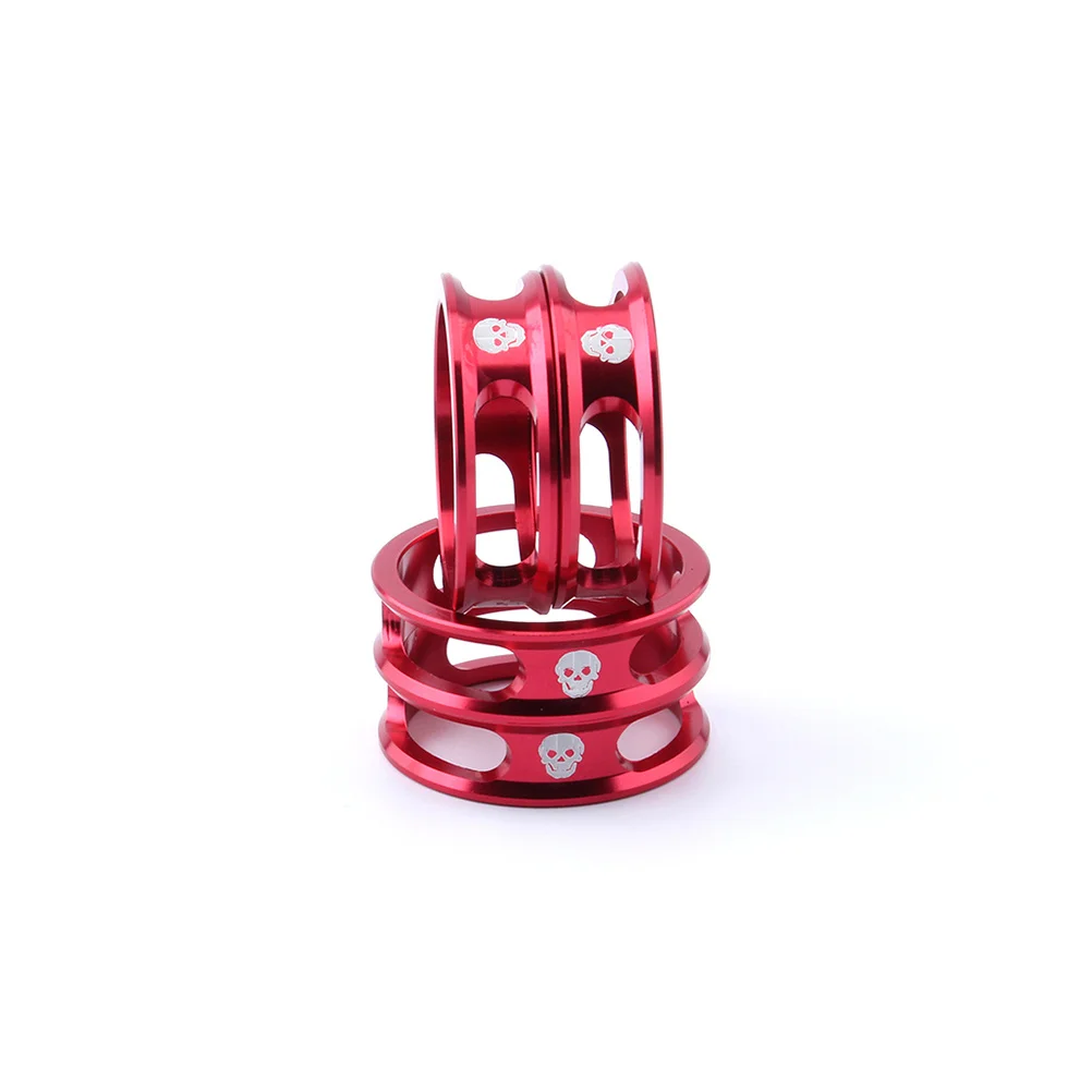 4pcs 28.6Mm Bicycle Spacers Aluminum Alloy Washers For Road Fixie Folding Bike Fork Headset Parts Lightweight Durable