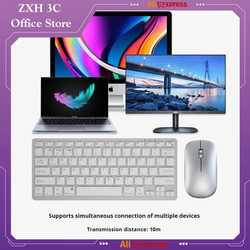 910b Wireless Keyboard Mouse Set Portable Silent Suitable Business Office Typing Desktop Computers Laptops Peripherals Gift