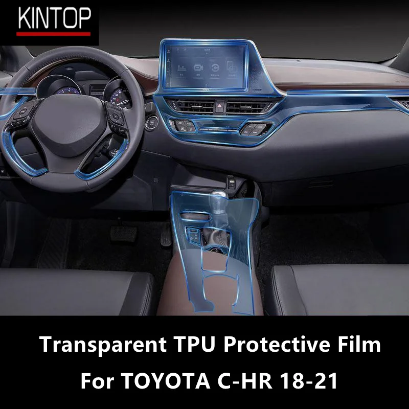 

For TOYOTA C-HR 18-21 Car Interior Center Console Transparent TPU Protective Film Anti-scratch Repair Film Accessories Refit