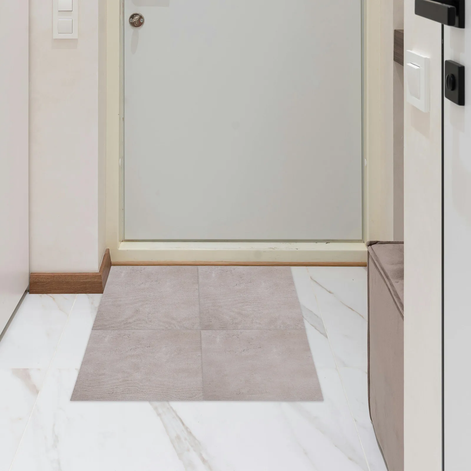 20Pcs Marble Pattern Peel and Stick Floor Tiles Waterproof Self Adhesive Vinyl Flooring Stickers 11.8x11.8 for Bathroom Kitchen