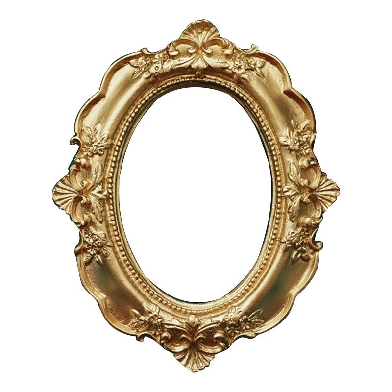 

Golden Retro Photo Frame Art Jewelry Decoration Display Frames for Home Decor Photography Background Photo Props