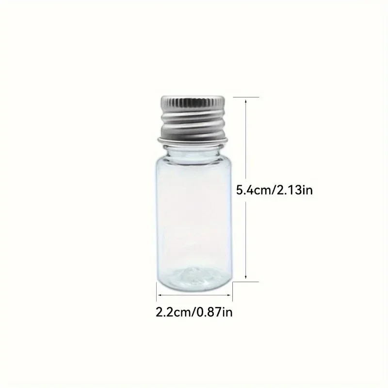 100/200 Pack Clear Plastic Vials with Leak-Proof Screw Caps Reusable PET Storage Containers for Oil Ink Pigment & Art Crafts