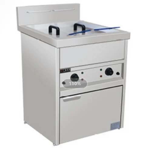 14L+14L Stainless Steel French Fries Machine 2 Tank 2 Basket Commercial Potato Chip Fryer Electrical Deep Fryer