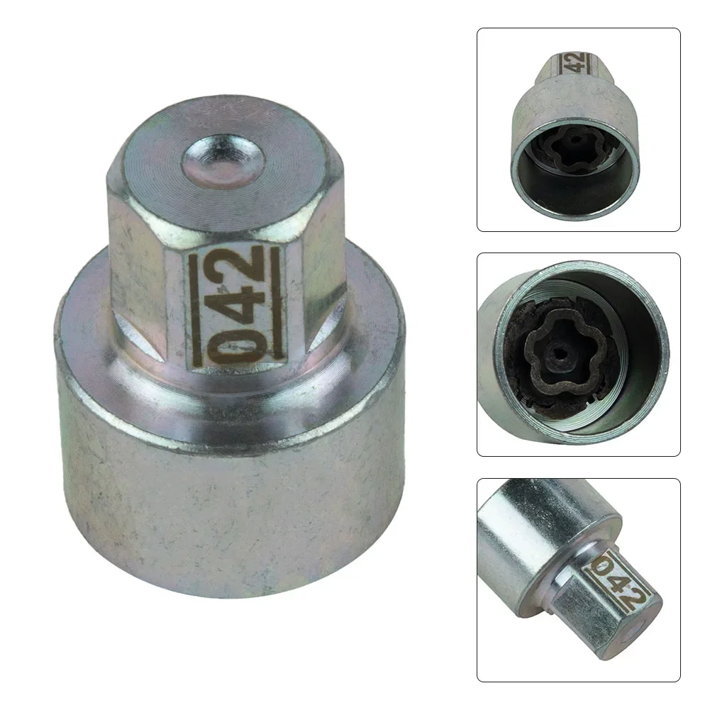 1PC Car Tire Wheel Lock Anti-Theft Screw Lug Nut Bolt #42 Removal Key Socket For BMW 1/2/3/4/5/6/7Series Screw Nut Car Parts