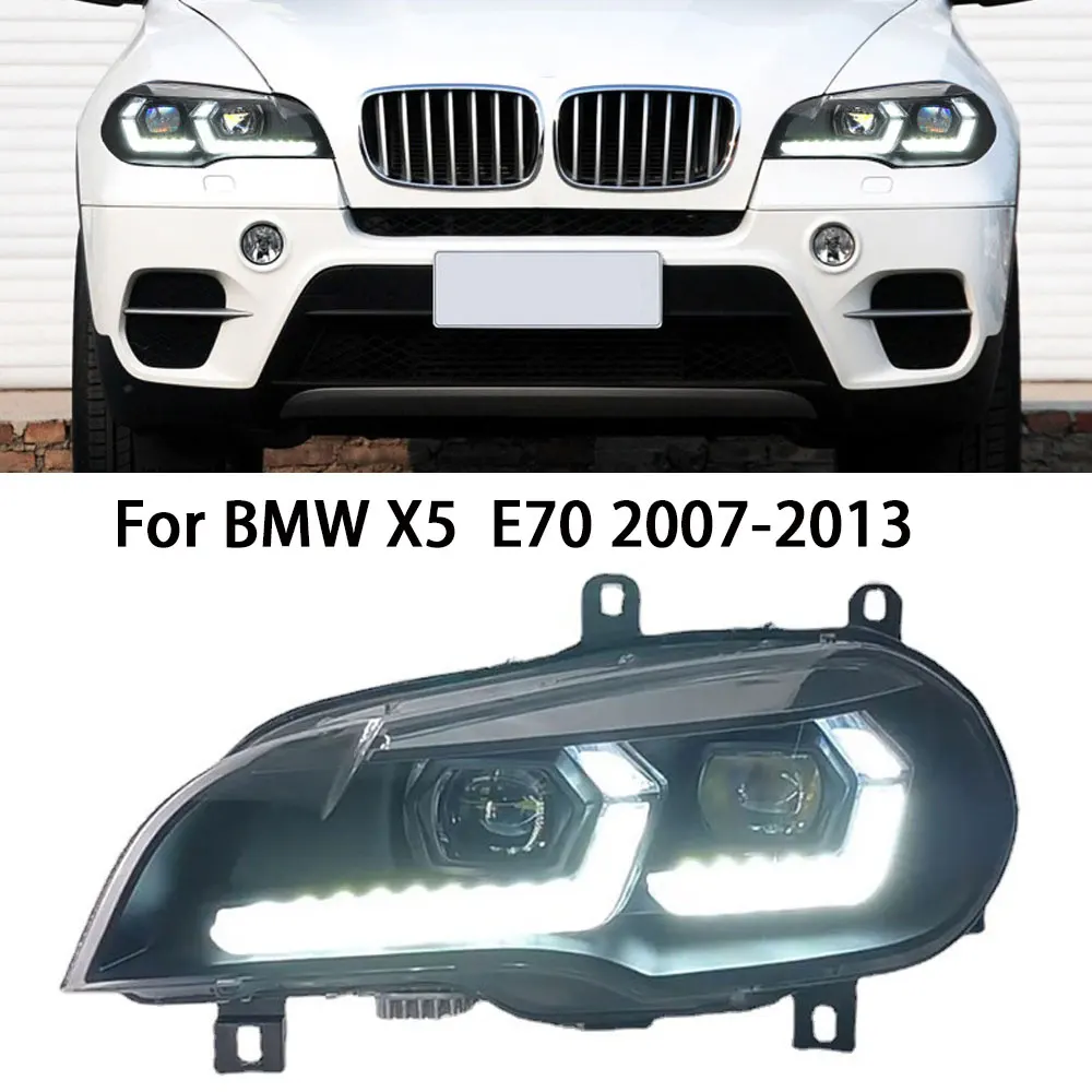 LED Headlights For BMW E70 LED Headlight 2007-2013 Headlights X5 DRL Turn Signal High Low Beam Angel Eyes Projector Len