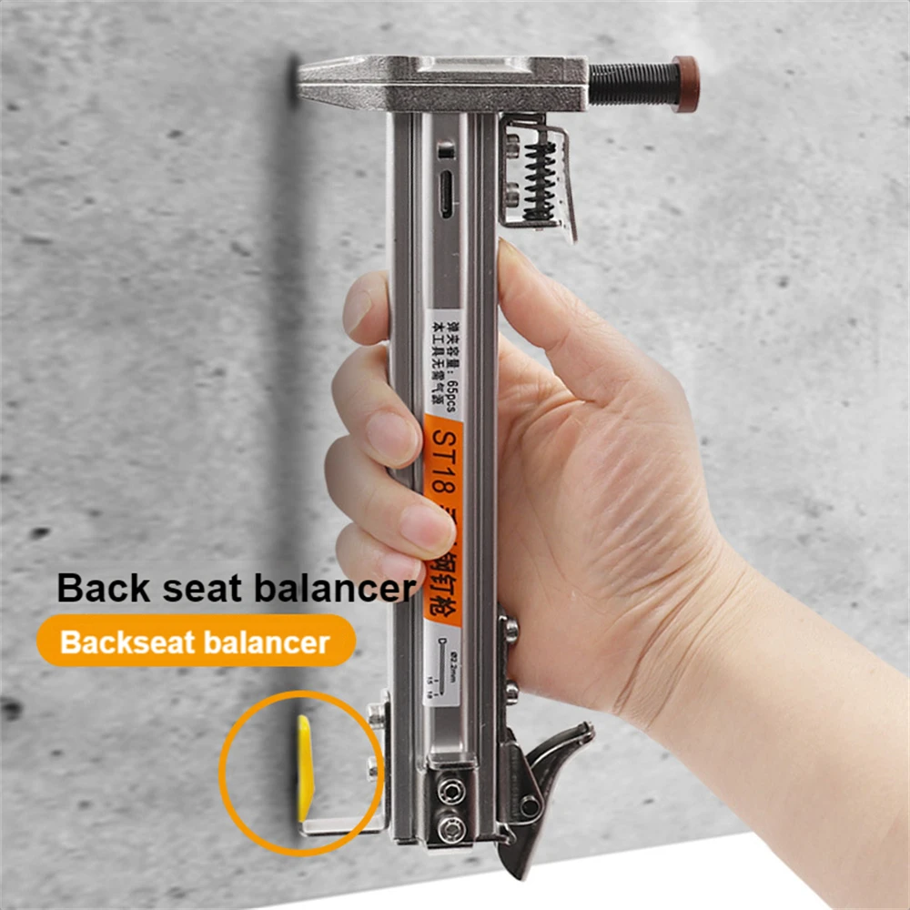 Manual de Aço Prego Arma Rebite Ferramenta Decoração Unhas Aço Concreto Grab Pregando Kit Ferramenta para a Família Decoração Automática st 18