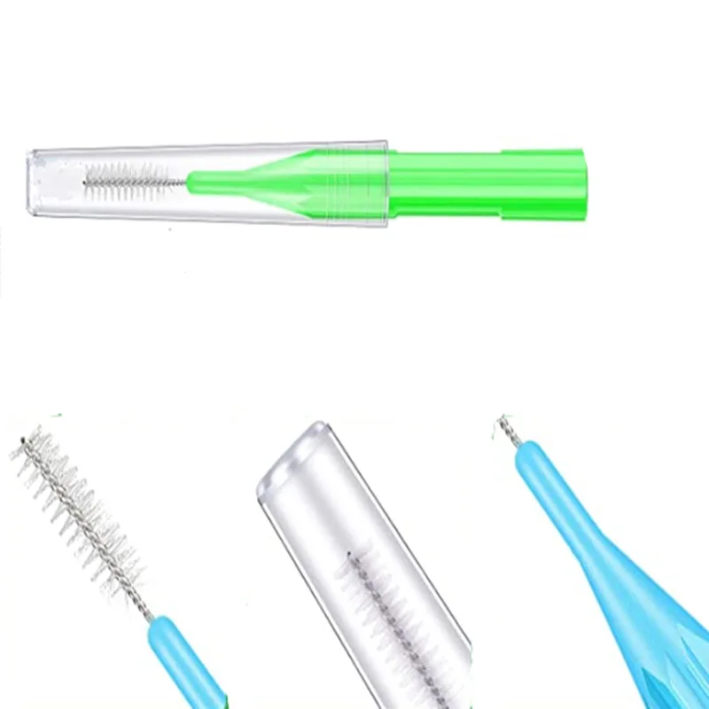 Wholesale Plastic Soft Plastic interdental brush Orthodontic Toothbrush Dental Toothpick custom interdental brushes