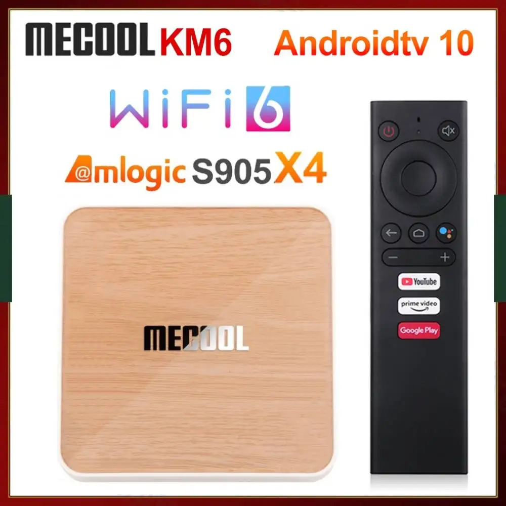 

Mecool KM6 Deluxe Smart TV Box Android 10 Amlogic S905X4 Android 10.0 ATV 4GB RAM 64GB ROM 2.4/5G WiFi BT Media Player 4K