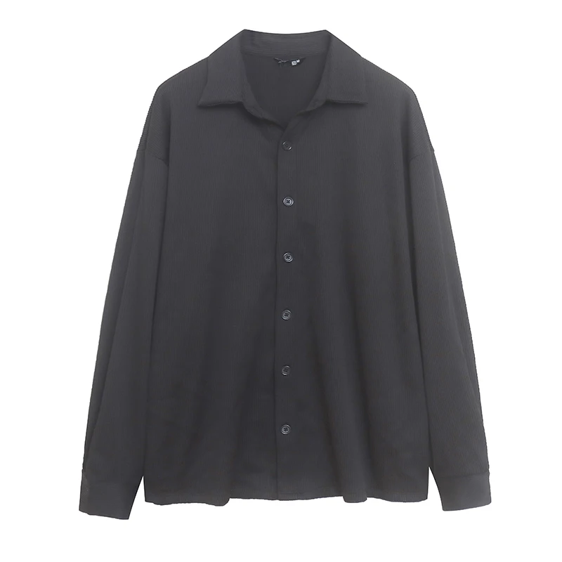 

Unisex Comfortable Long Sleeve Casual Fashionable Color Commute Shirt Loose Fit Men's Women's Versatile Mid-Length Butt...