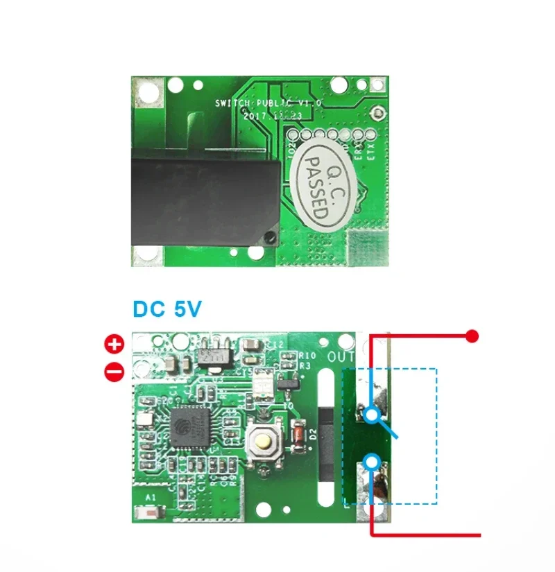 SONOFF RE5V1C Wifi DIY Switch 5V DC Relay Module Smart Wireless Switches Inching/Self-locking APP/Voice Remote ON/OFF