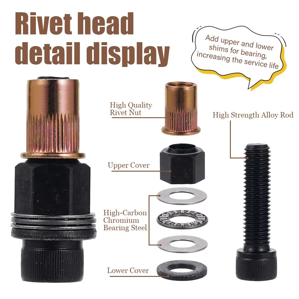 برشام الجوز أداة الحفر محول M3 M4 M5 M6 M8 M10 M12 تركيب بسيط الكهربائية دليل اللاسلكي المبرشم لوحة ترخيص معدنية #1