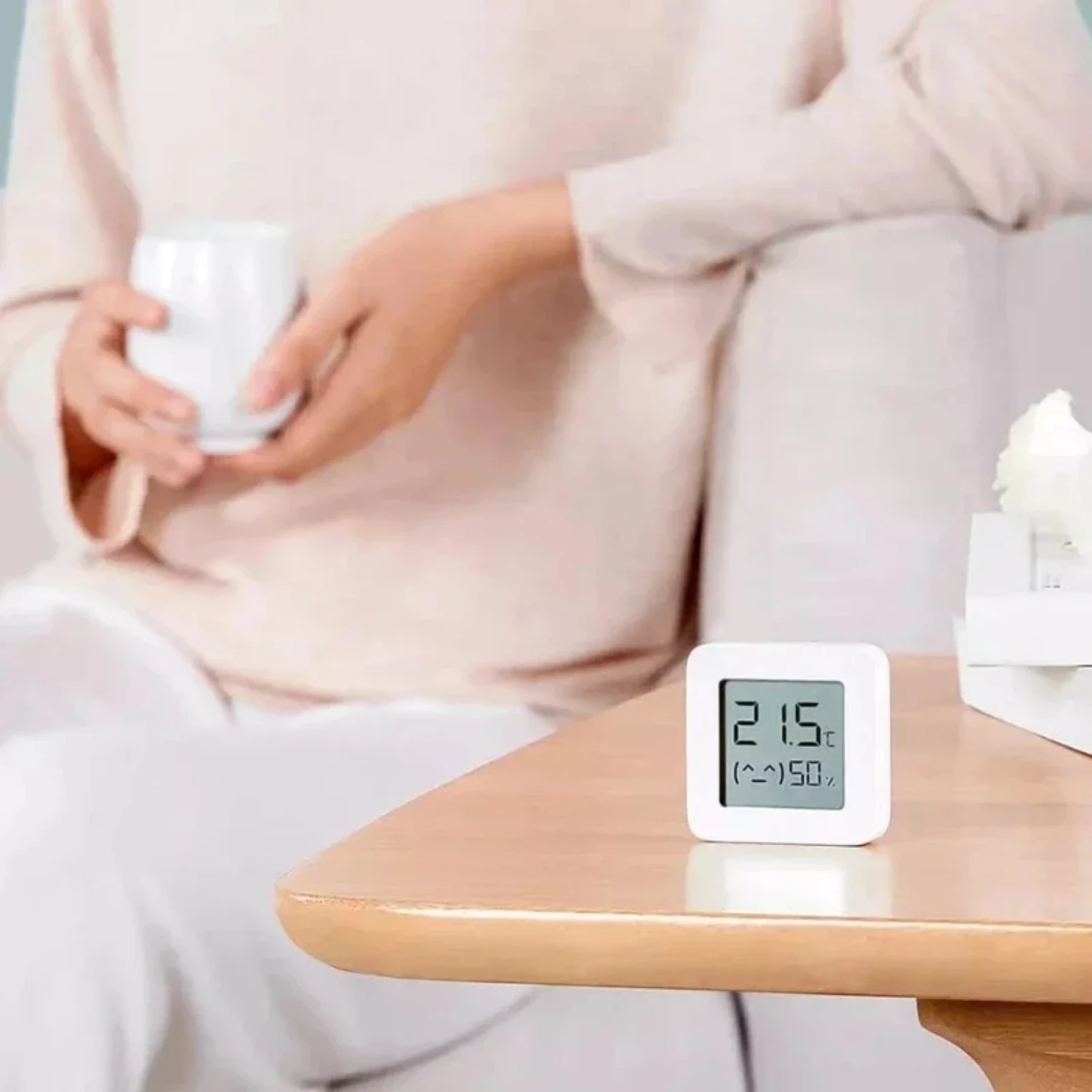 Termometer 2 Sensor Kelembapan Suhu Bluetooth Pengukur Kelembapan Aplikasi Digital LCD Pintar