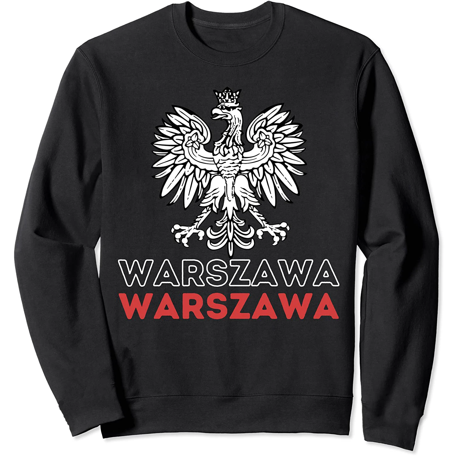 Warszawa Polska Warsaw Poland Eagle Coat of Arms T-Shirt 100% Cotton O-Neck Long Sleeve Casual Mens T-shirt Size S-3XL