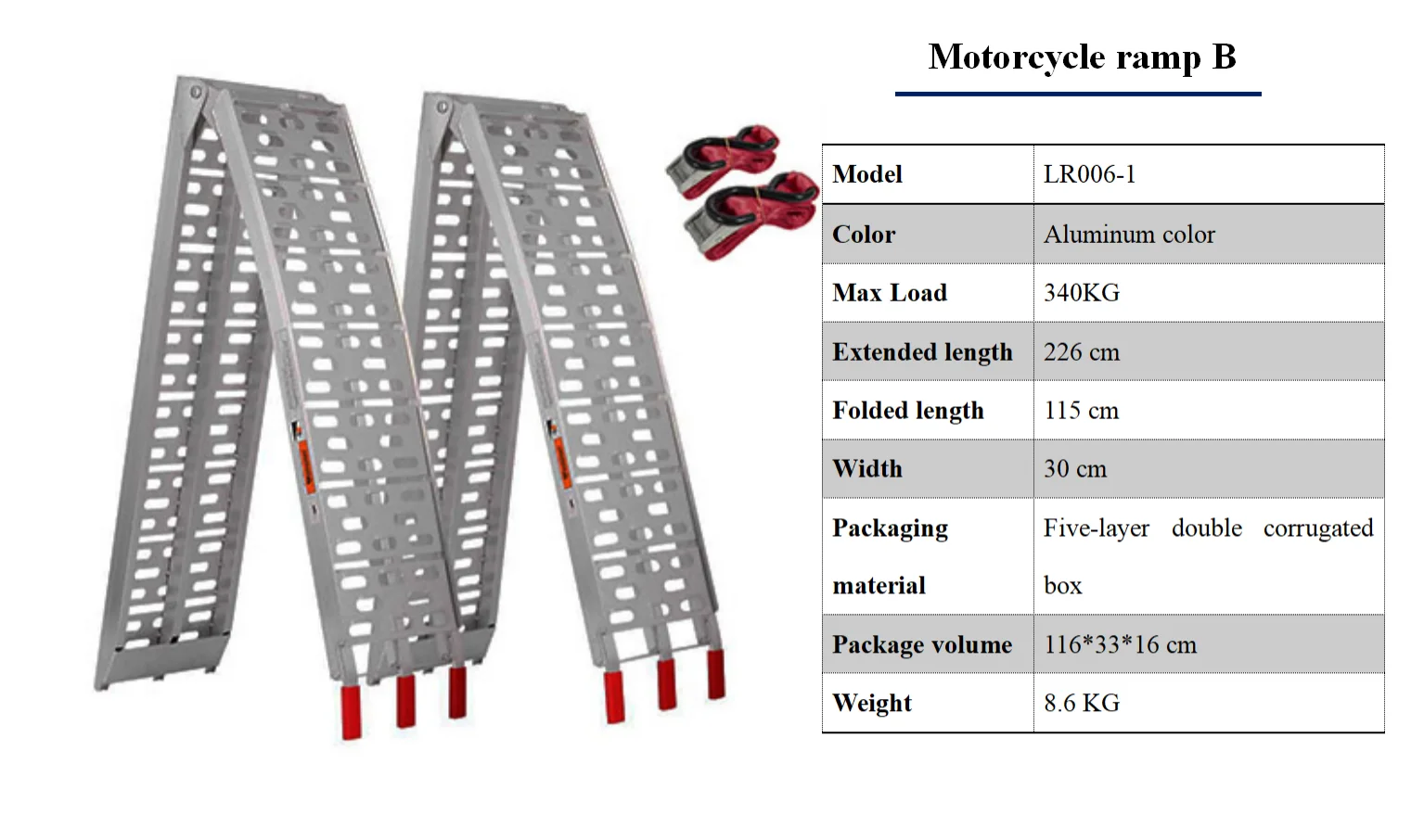 High Quality Lightweight Aluminium Cargo Atv Loading Ramps for ATV UTV Heavy duty Ramps