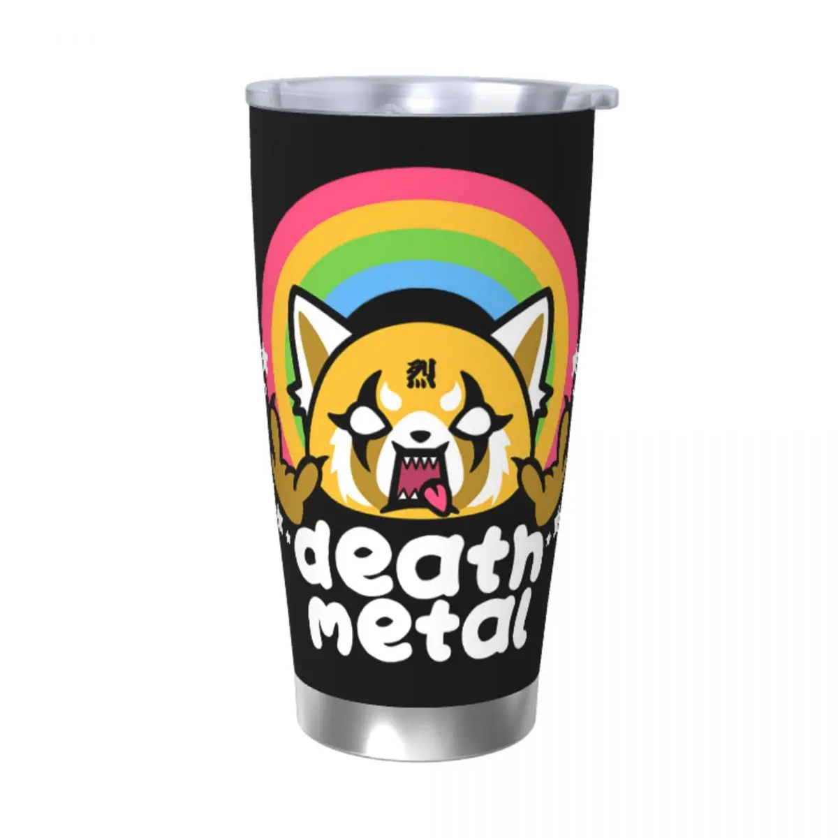 Death Metal Aggretsuko Aggressive Retsuko Insulated Tumbler with Lid  Stainless Steel Thermal Mug Thermos Bottle Cup, 20oz - AliExpress 15
