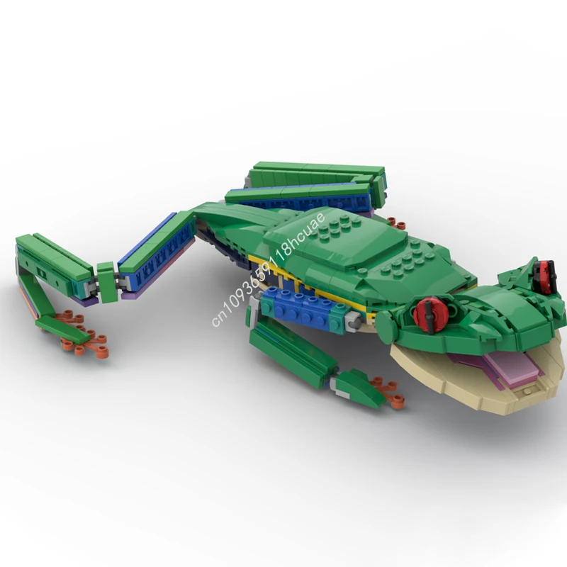 

468 шт. MOC красноглазая елка лягушка строительные блоки Рождественский подарок DIY орнамент идеально подходит для креативного украшения