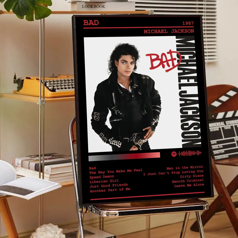 Michael Jackson Movie Sticky Posters Vintage Room Home Bar Cafe Decor Room Wall Decor