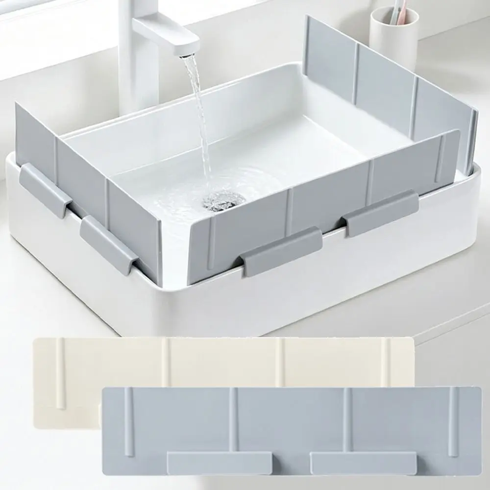 Silicone Sink Splash Guard Detachable Flexible Countertop Water Baffle Easy To Install Heighten Kitchen Waterproof Screen