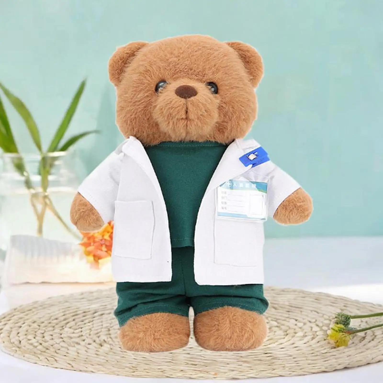 

Cute Bear Stuffed Animal Soft Kids Room Decor Realistic Comfortable Bear Plush Toy for Kids Family Birthday Gifts Children