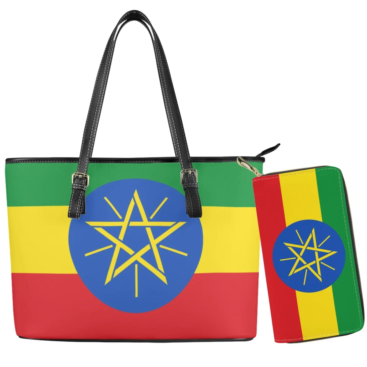 

Fashion Ethiopia Country Flag Pattern Women's Autumn Winter Saddle Bag Brand Design Convenient Storage Internal Pocket Handbag