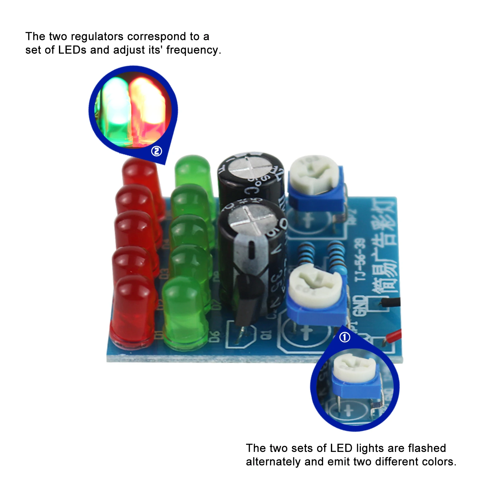 DIY simples semáforo eletrônico, piscando luz ciclo, produção DIY, kit de treinamento do estudante