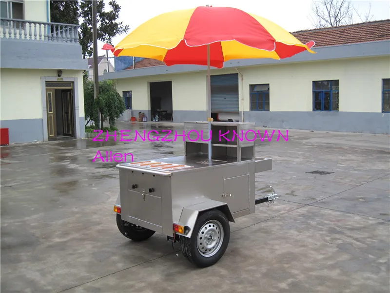 Food trailer 120*86*92cm truck hot dog cart Hamburger ice cream fast trailer