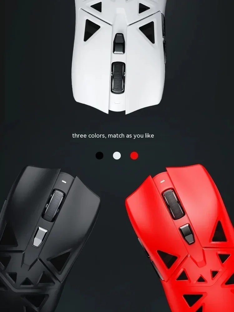 Imagem -02 - Mouse Gamer Usb 2.4g Bluetooth Paw3395 sem Fio Modo Sa-mh01 Sensor 650ips Luz Esports Jogos Kab-m01