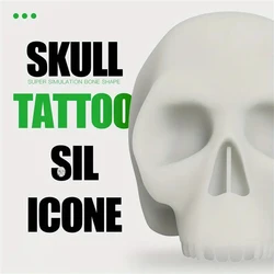 1pc Realistic Silicone Tattoo Skull - Ideal for Artists & Beginners - Masterful Body Art Design Permanent Makeup Tattoo Supplies