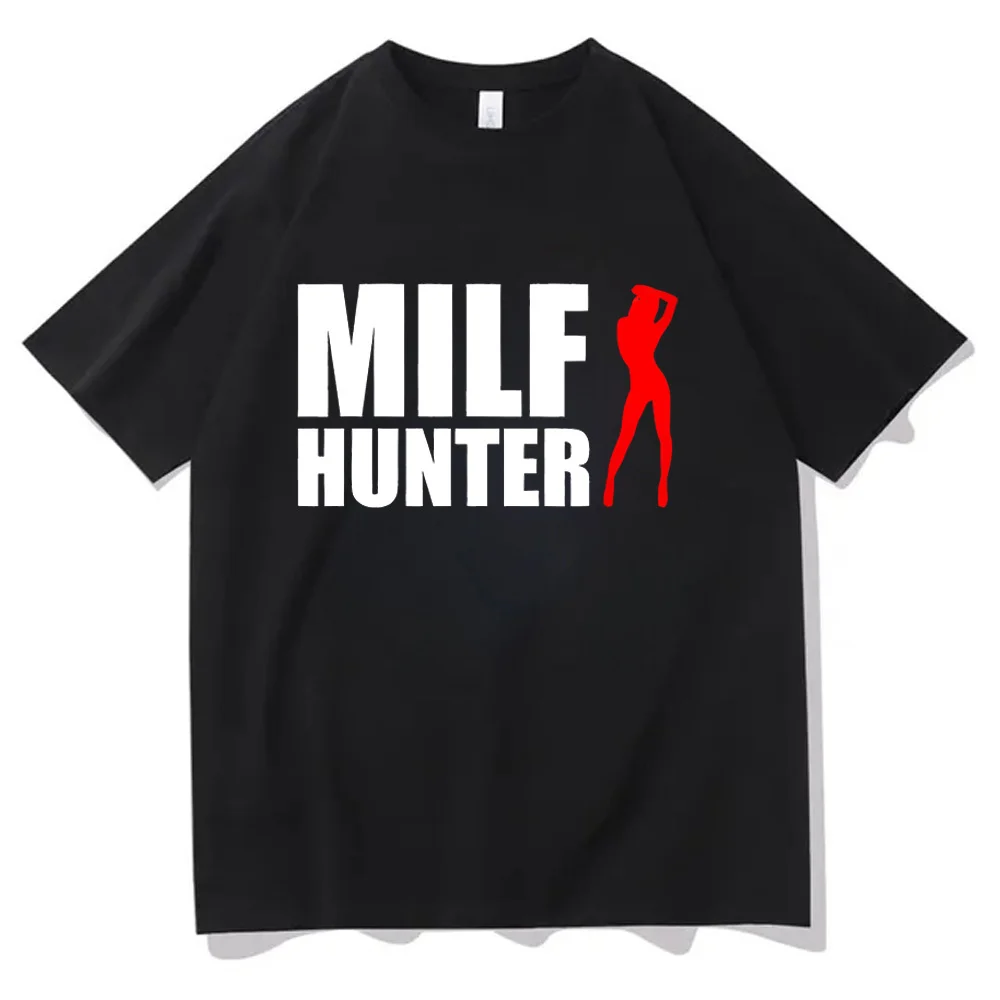 MILF Hunter i love my boyfriend High Quality Cotton Tee funny men t shirt streetwear male clothing