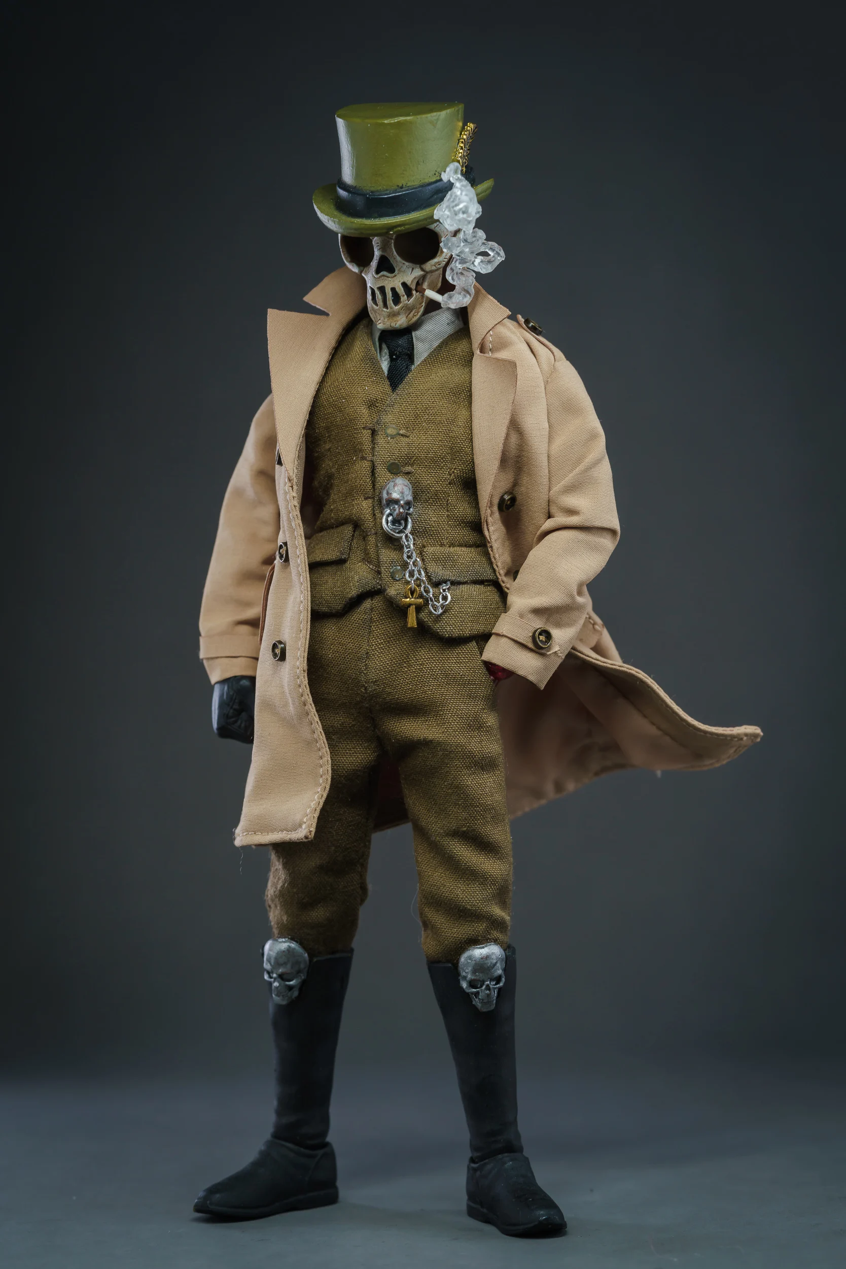 1/12 Scale Male Soldier Trend Long Overcoat Windwear Coat Clothing Model for 6inch action figure body model