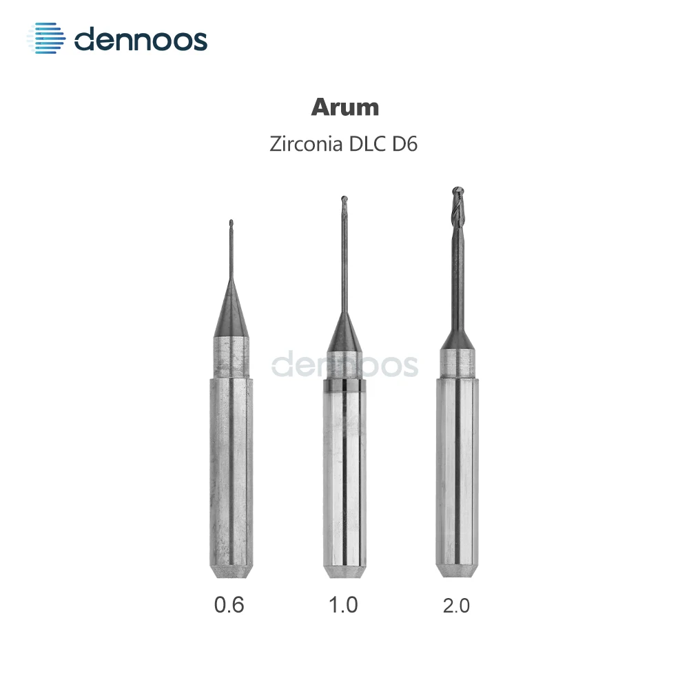 ARUM Zirkonoxid-Fräser D6 Schaft DCG/DC/DLC Beschichtung Schleiffräser 55,5 mm Länge 2,0/1,0/0,6 mm Durchmesser Arum Fresa Werkzeuge – Detail 12