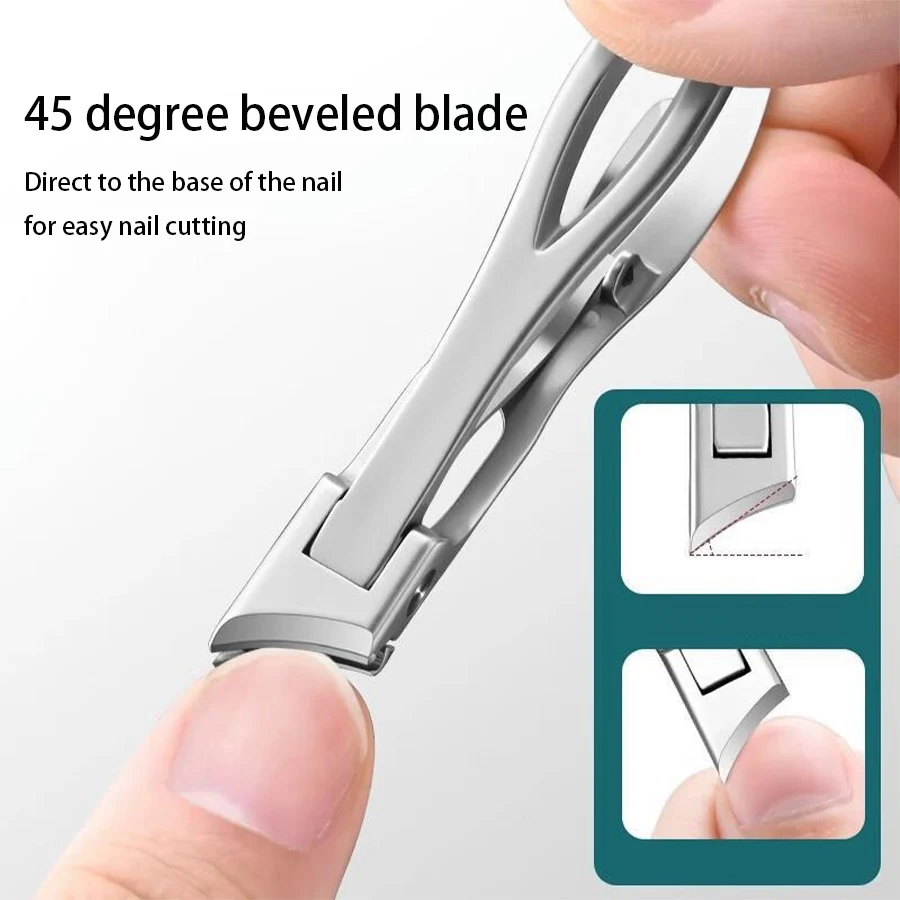 

Stainless Steel Nail Clippers 360 Rotating Blade Anti Splash And Anti Slip Nail Clipper Set Household Large Mouth Pliers