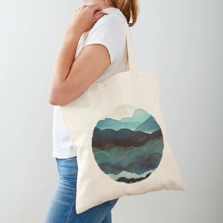 

Indigo Mountains Tote Bag cloth bag woman supermarket folding bag Custom Canvas shoulder