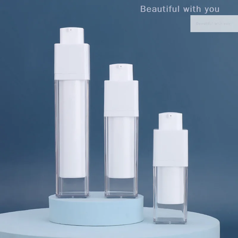 

15-50ml Airless Spray Bottle Travel Cosmetic Container Refillable Cream Lotion Jar Pump Empty Vacuum Spray Bottle Water Bottle