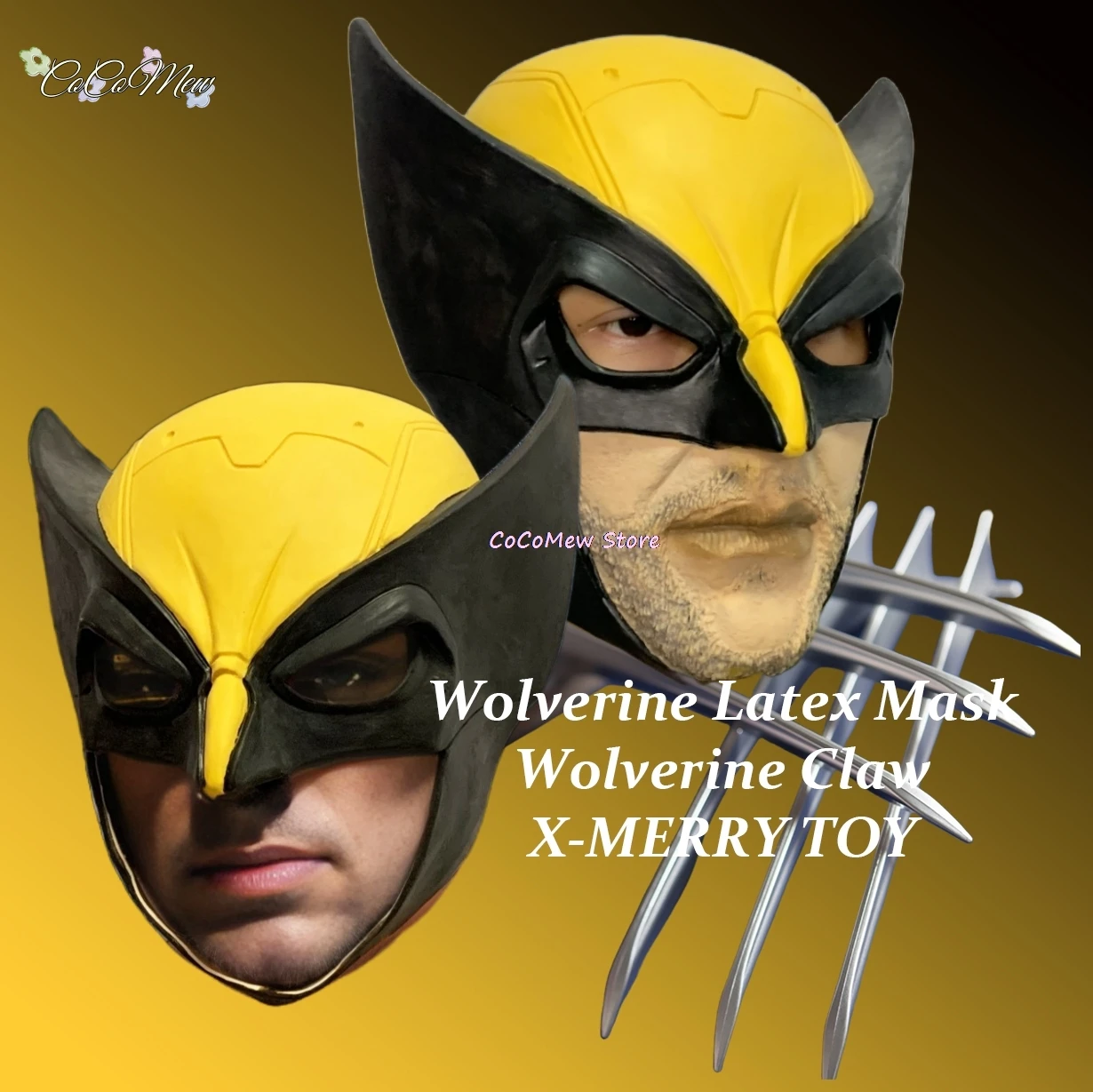 

James Howlett Movie Cosplay Mask Wolverine Helmet With Paw Halloween Dress Costume Props for Adults High Quality Latex Masks