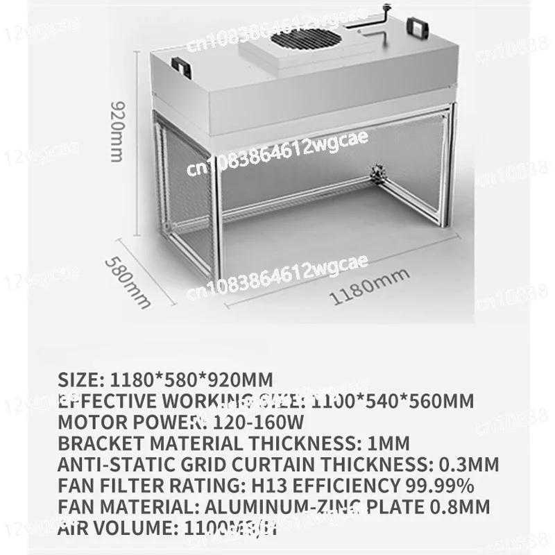 1PC FFU 100-level Cleaning Workbench Machine 220V Press-Screen Anti-static Ultra-clean Workbench Workshop Line Console