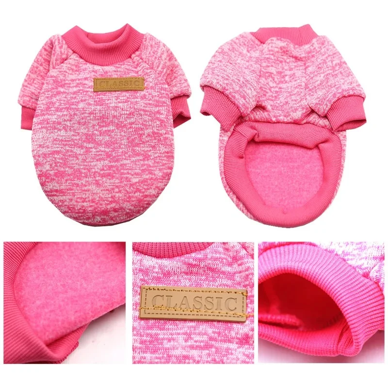 Cat Clothes For Medium Small Dogs Puppy Soft Sweater Autumn Winter Warm Clothing Pet Coat Sweatshirt XS-2XL