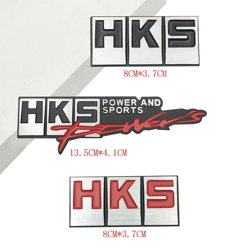 Metal 3D HKS Power Logo Stereo Modified Decals Emblem Car Stickers Decorations Badge Car Styling Alloy Auto Accessories