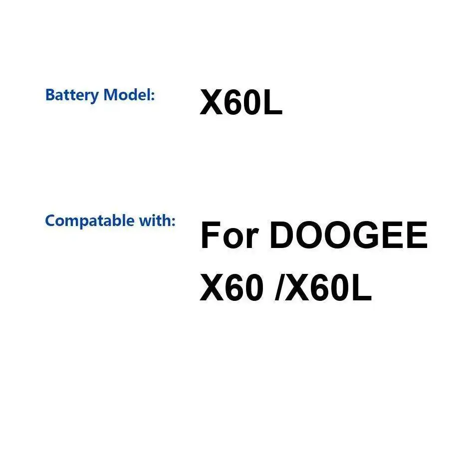 

3000 мАч для мобильного телефона Doogee X60 X60L, сменный аккумулятор премиум-класса, долговечный