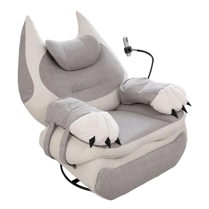 Cat Claw Armrest Smart Recliner with Adjustable Settings Voice-Activated Home Theater Gaming Seat Rocker Electric Lounge Chair