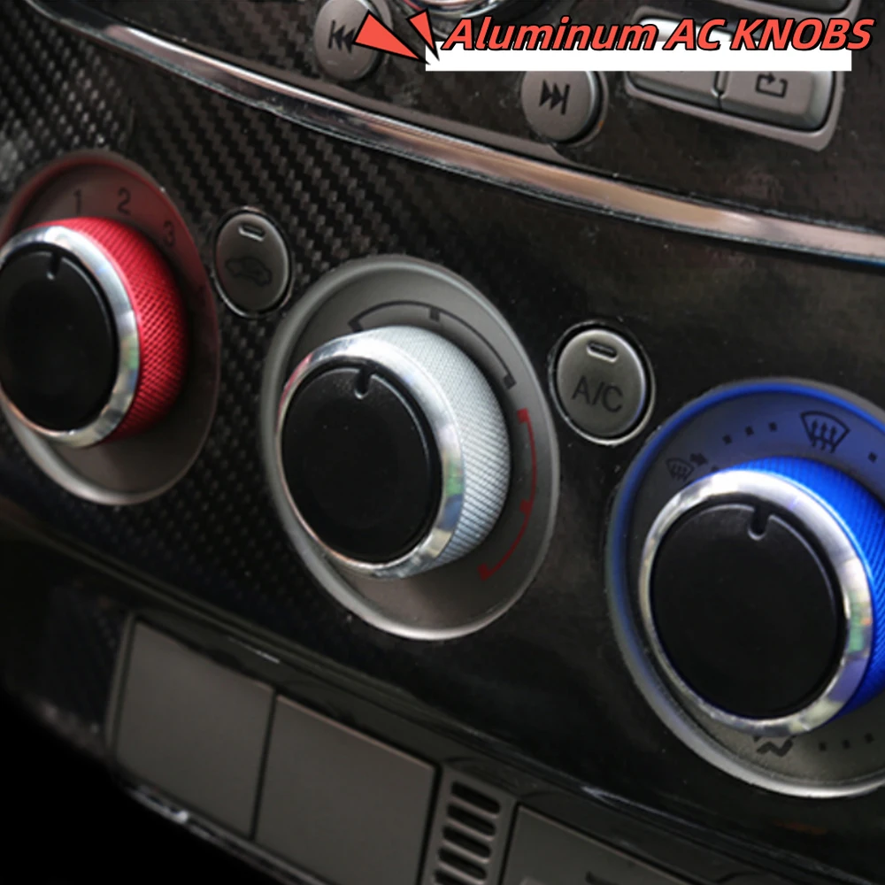 3Ps/Set Air Conditioning Knob For Ford Focus 2 MK2 Focus 3 MK3 Mondeo Aluminum alloy Car AC Heater Control Knob For Focus