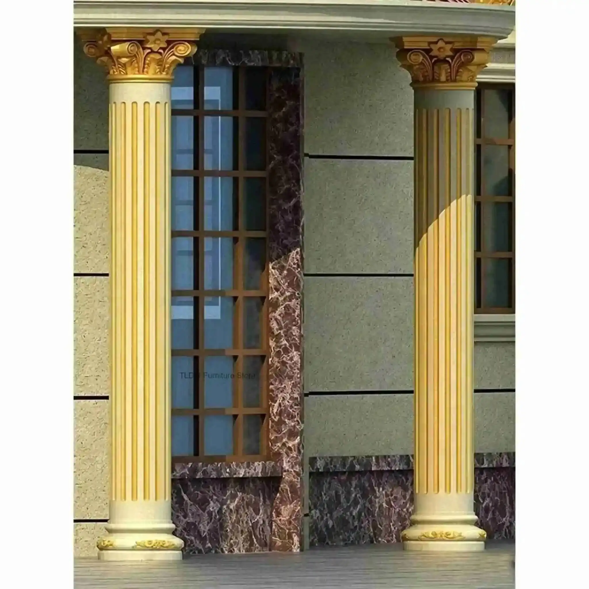 Cement Lobby Luxury for Hotel Roman Thickened Plastic Column Mold Cylinder Model European Decorative Building Mold for Gate G