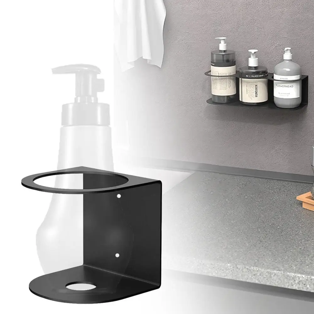 

1/2/3 Holes Spray Bottle Holder Heavy-Duty Rust-proof Spray Can Storage Rack Metal Black Paint Bottle Organizer Household